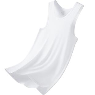 迄今纯棉男士背心无痕跨栏运动吸汗全棉白色老头衫夏季打底汗衫