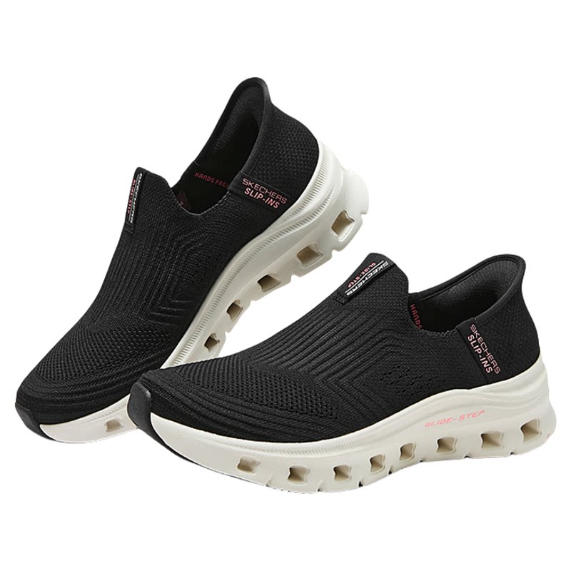 闪穿鞋Skechers斯凯奇秋季女鞋网面透气健步鞋妈妈鞋休闲鞋跑步鞋