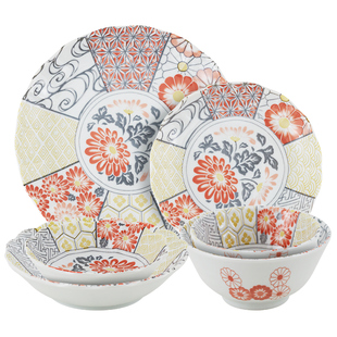 陶趣居碗盘子家用高级饭碗进口餐具 日式釉下彩面碗新年新款深盘