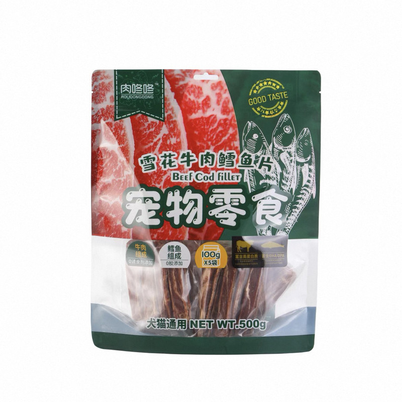 肉咚咚犬猫通用雪花肉干片