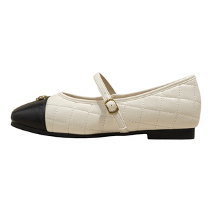 白色平底内增高小单鞋女款2026新款春季百搭轻便休闲鞋玛丽珍鞋子