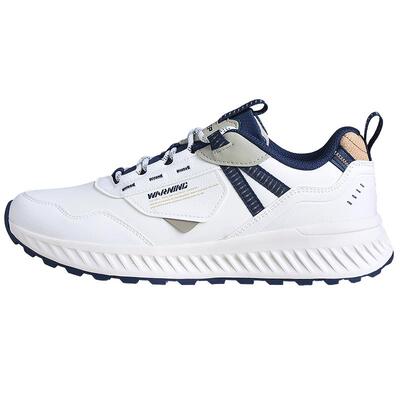 特步防水皮面男鞋跑步鞋透气跑鞋