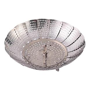 新款蒸架304不锈钢折叠蒸笼盘加粗多功能蒸菜架家用隔水伸缩蒸屉