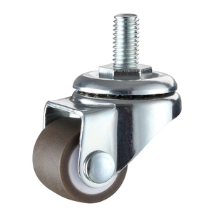 0.8寸承重静音小脚轮橡胶定向滑轮万象轮子轱辘转向轮万向轮大全