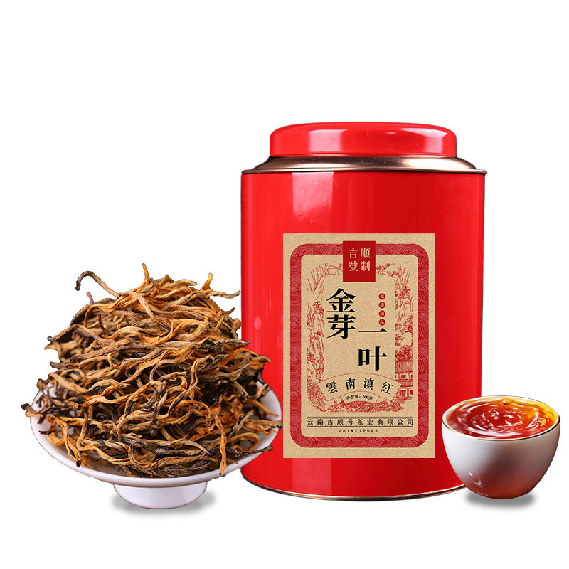 吉顺号滇红茶一叶金芽500克