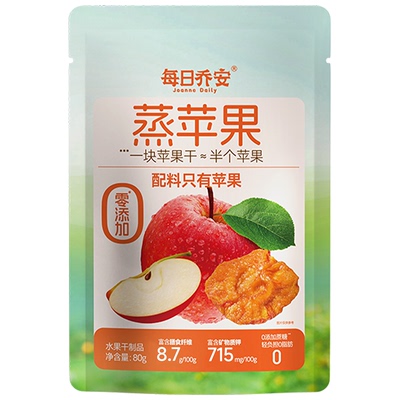 每日乔安蒸苹果配料只有苹果
