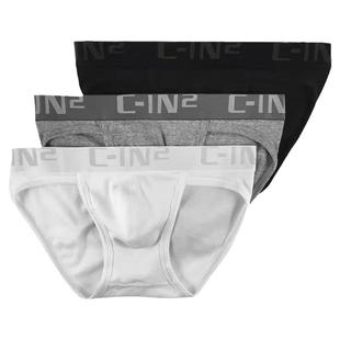 C-IN2男士内裤男3条装纯棉性感低腰高叉三角裤全棉运动底裤cin2