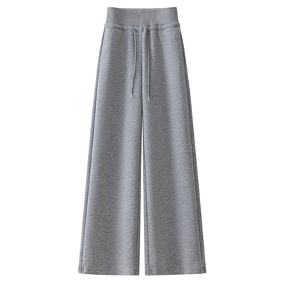 灰色阔腿裤女2025春秋新款运动裤