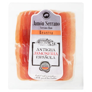 【自营】aj西班牙进口伊比利黑猪风干即食火腿肉 塞拉诺火腿切片