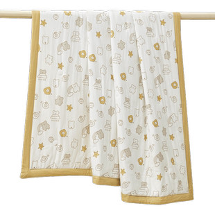 阿思家纯棉双层纱夏被空调被可机洗宿舍单人夏季薄被子被芯