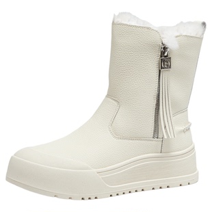 小鞋匠手工真皮雪地靴女2025年冬季新款厚绒保暖舒适高颜值厚底