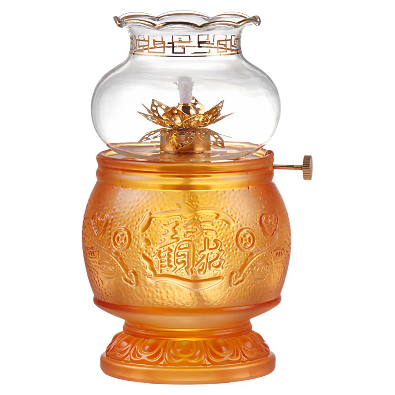 琉璃防风灯供佛灯长明灯莲花灯