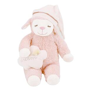 LIVHEART樱花安睡羊玩偶小羊睡觉安抚抱枕毛绒玩具抱睡娃娃女