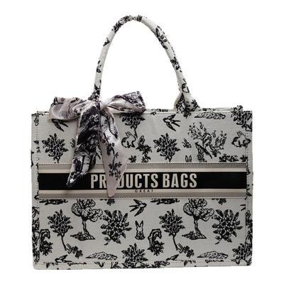 高级感托特包包女2025新款潮时尚大容量帆布单肩腋下包百搭手提包