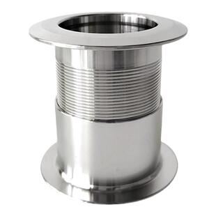 304不锈钢过墙管双片穿墙套管单片双丝装饰环彩钢板装饰反扣接头