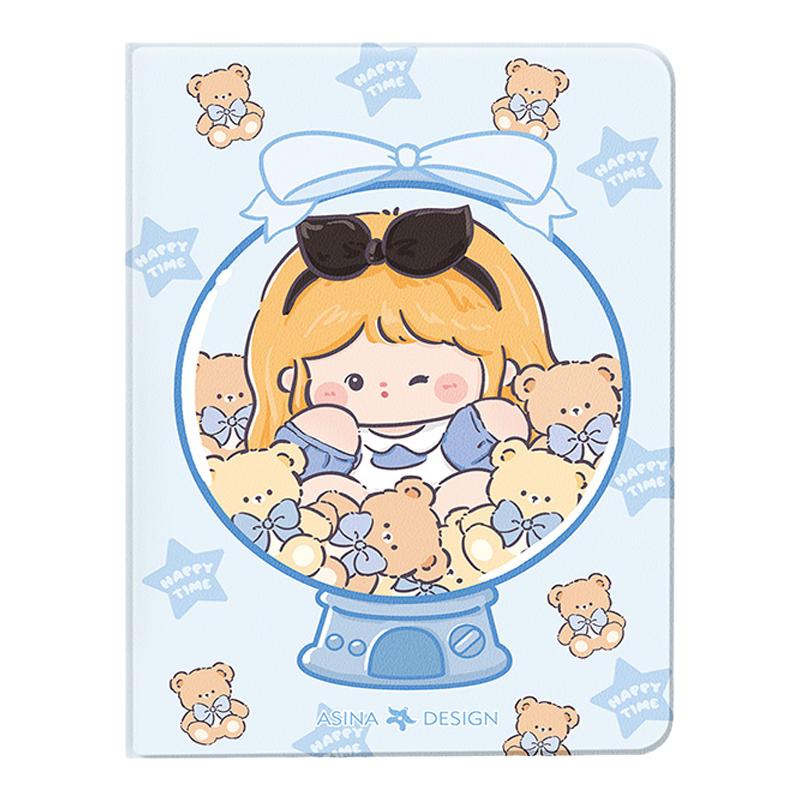 小熊女孩适用华为平板保护套