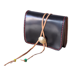 手工皮具 镜面马臀皮 枥木牛皮卡包 名片包 收纳包 零钱包 钱包