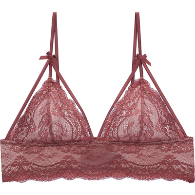 法式内衣无钢圈平胸小胸三角杯