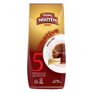 越南进口中原美式黑咖啡手冲滴漏研磨1号5号无添加纯黑咖啡粉250g