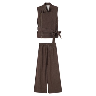 THESOONG/共生美学 双色花纱套色水洗侘寂感休闲套装7668-A/B