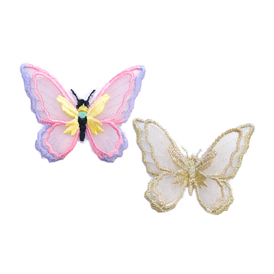 蝴蝶刺绣贴立体婚纱装饰服装辅料