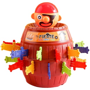 抖音海盗桶网红玩具叔叔木桶插刀剑亲子互动搞怪游戏减压解压神器