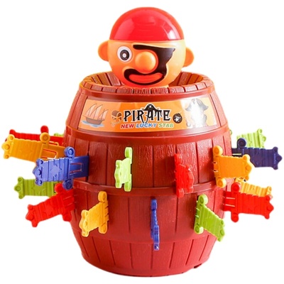 抖音海盗桶网红玩具木桶插刀剑