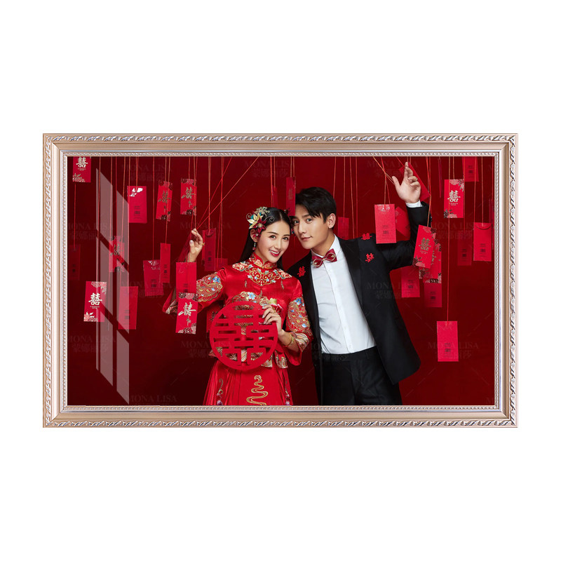 简约实木婚纱相框定制婚纱照定制