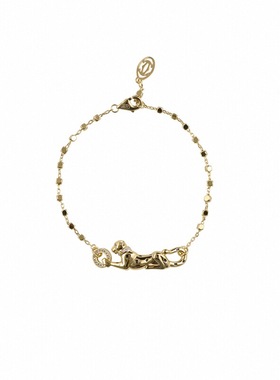 金钱豹手链女招财欧美时尚镀金