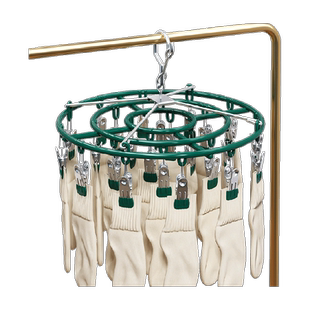 包邮优勤不锈钢袜子晾衣架多夹子防风挂袜子架多功能内衣裤晒袜子