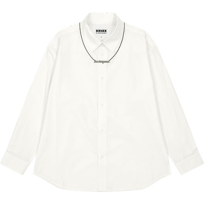 XXZXX领边吊坠项链刺绣衬衫轻薄