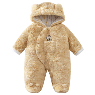 婴儿冬装衣服棉袄棉服新生儿外出棉衣外套宝宝包脚连体衣冬季加厚