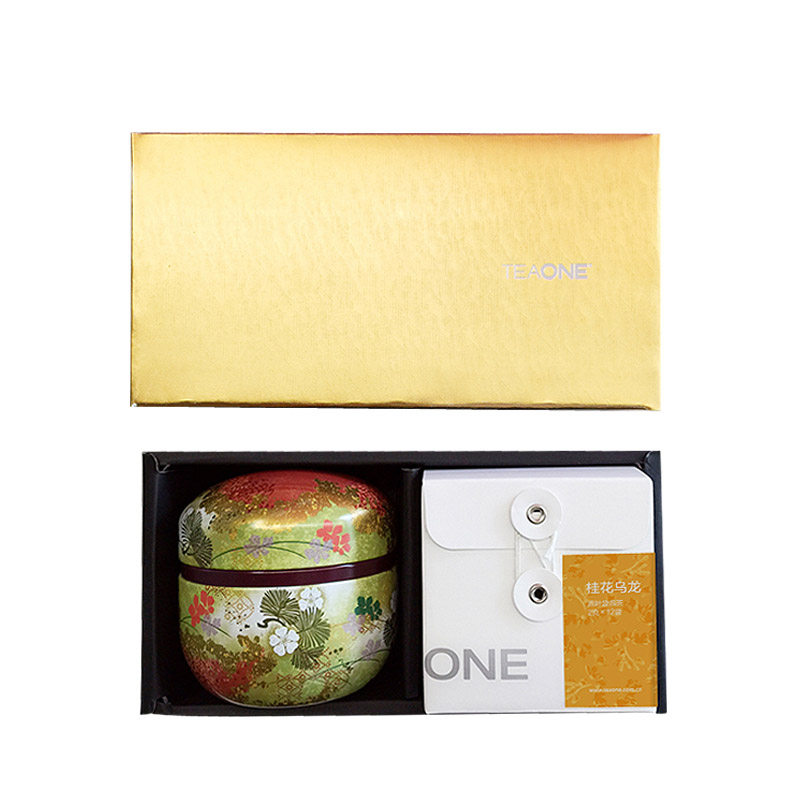 teaone金色花语茶叶罐礼盒