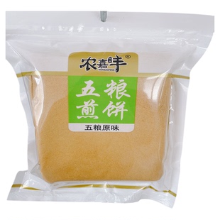农嘉丰手工煎饼400g*5袋五种口味五粮核桃玉米小米红枣开袋即食