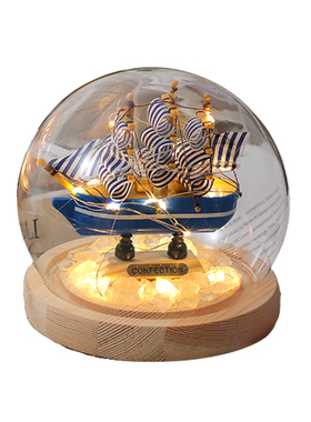 发光帆船小摆件手工diy材料包