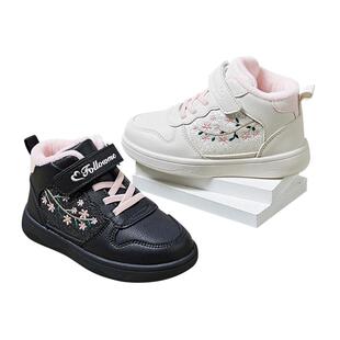 富罗迷女童板鞋儿童运动鞋冬季新款轻便流行女孩青少年加厚二棉鞋