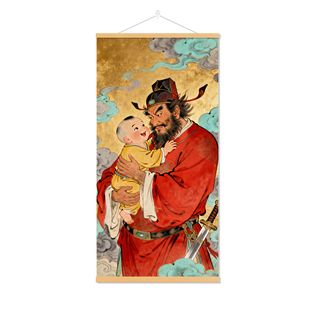 新钟馗护子图招财镇宅驱邪中堂墙画玄关走廊装饰画客厅挂画家用画