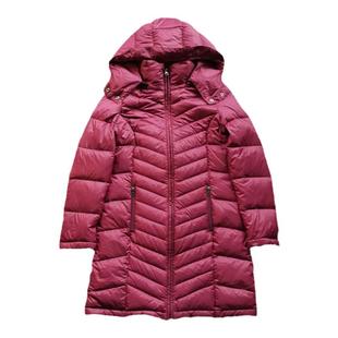 外贸原单出口欧美女士秋冬季90白鸭绒蓬松轻薄长款修身羽绒服外套