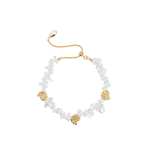 Neverfar海洋系列渊贝集·ABYSSAL WISDOM鹦鹉螺白水晶碎石手链女