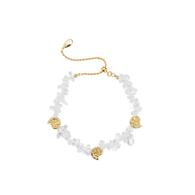 海洋系列渊贝集白水晶碎石手链