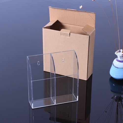 现货格电视空调遥控盒壁挂钉亚克力透明批发置物架收纳盒免墙挂