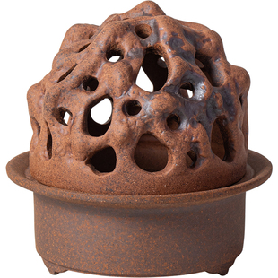 创意粗陶葫芦线香插福禄天山观山卧香炉香托香盘香座家用室内香薰