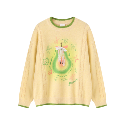 TUDOU土豆猫韩系甜美设计感毛衣