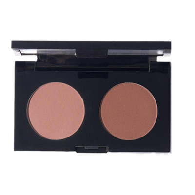 黑灰白烟熏感截断 暗黑系拽姐妆贵气冷艳感 深邃双色眼影盘欧轻美