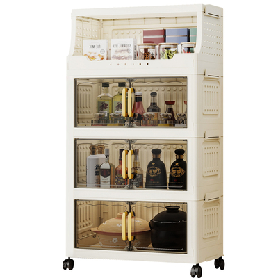 抽屉式收纳柜子多层置物柜客厅家用靠墙置物架杂物柜可移动床头柜