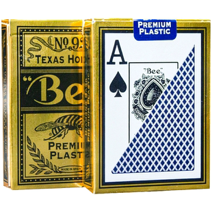 小蜜蜂塑料扑克牌pvc防水防折bee德州高档百家乐磨砂梭哈桥牌WSOP
