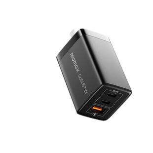 MOMAX摩米士67W氮化镓充电器GAN适用17Pro笔记本充电头电脑PD快充20W插头USB手机英65w香港16多口Typec适配15