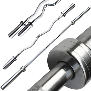 碳钢杠铃杆大孔奥杆直杆小曲1.2m 1.5 1.8 2.2米棍家用商用健身