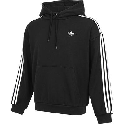 滔搏adidas阿迪达斯三叶草男子休闲连帽卫衣袋鼠口袋套头衫KG3903