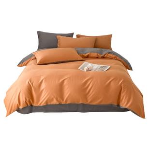 60支纯棉床上四件套100全棉纯色床单被套床笠款简约南通家纺床品4